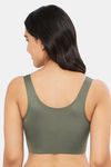 Amante Double Layered Non Wired Full Coverage Cami Bra - Slate Green — thumbnail 2